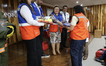 Entrega IMSS Puebla equipo a Unidades Internas de Protección Civil