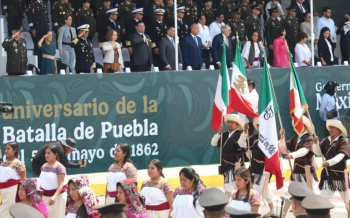 La Presidenta Claudia Sheinbaum encabeza la ceremonia del 164 Aniversario de la Batalla de Puebla