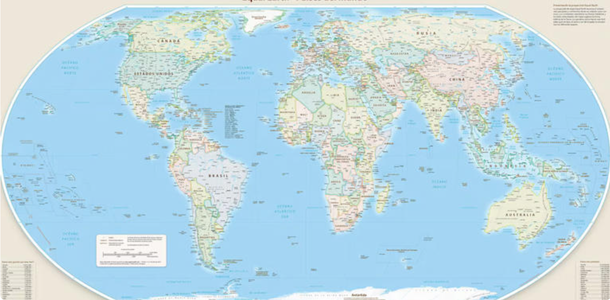 ONU aprueba nuevo mapa que refleje el verdadero tamaño de los continentes