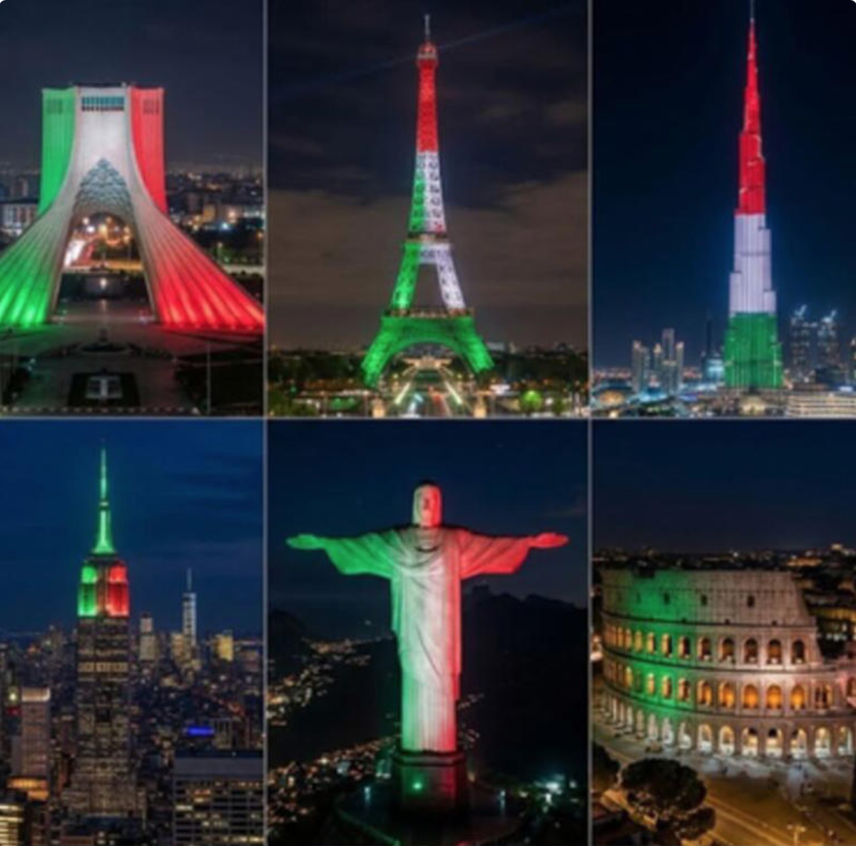 Monumentos del mundo se iluminan con colores de la bandera de México por aniversario de su independencia