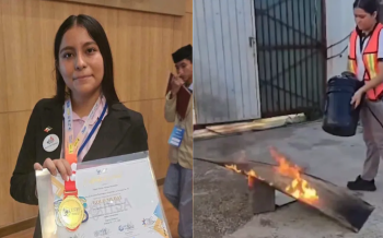 Ángela Karime, la estudiante que ganó medalla de oro en Indonesia por crear un extintor acústico